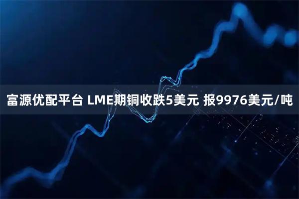 富源优配平台 LME期铜收跌5美元 报9976美元/吨