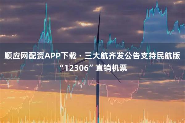 顺应网配资APP下载 · 三大航齐发公告支持民航版“12306”直销机票
